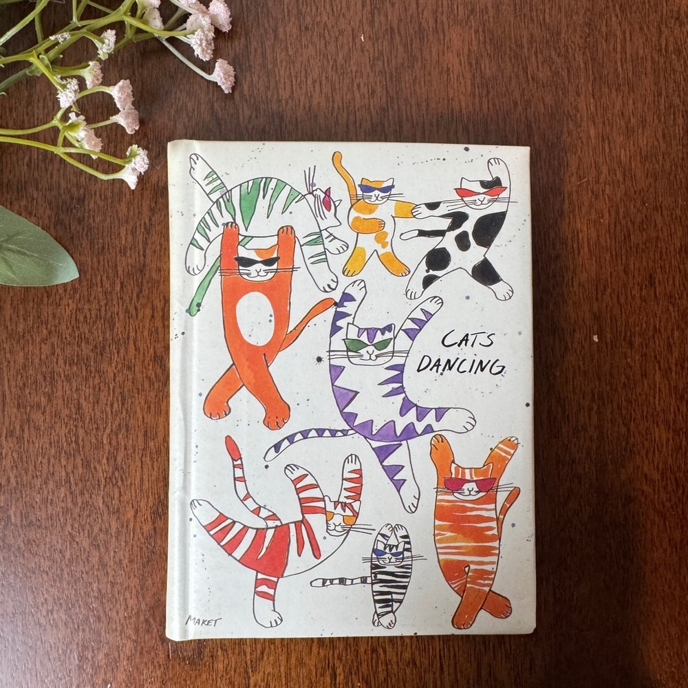 Vintage Cats Dancing 4x6 Photo Album Colorful Cat Kitsch Retro Y2K